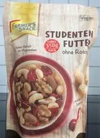 Mängden socker i Studentenfutter ohne Rosinen mit saftigen Cranberries