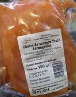 Mängden socker i Chutes de saumon rouge du Pacifique fumé décongelées