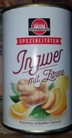 Mängden socker i Ingwer mit Zitrone