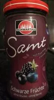 Mängden socker i Schwartau Samt, Limited Edition, Rote Früchte
