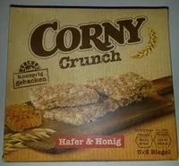 Mängden socker i Corny Crunch Hafer & Honig