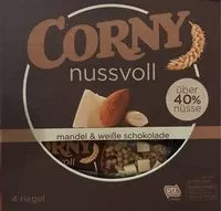 Mängden socker i Corny Nussvoll, Mandel + Weiße Schokolade