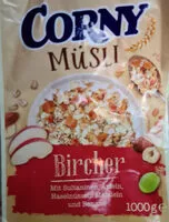 Mängden socker i Corny Bircher-Müsli