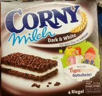 Mängden socker i Corny Milch Dark & White