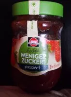 Mängden socker i Fruchtaufstrich Extra weniger Zucker passiert