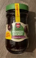 Mängden socker i Marmelade Schwarzkirsch