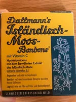 Mängden socker i Isländisch Moos-bonbons