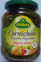 Mängden socker i Cornichons Aigres-doux