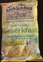 Mängden socker i fein mildes sauerkraut