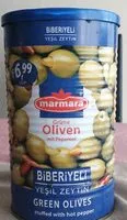 Mängden socker i Oliven mit Peperoni