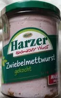 Mängden socker i Zwiebelmettwurst gekocht im Glas