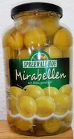 Mängden socker i Mirabellen