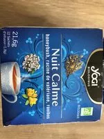 Mängden socker i Nuit Calme honeybush, racine de valériane, rooibos
