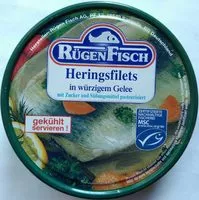Mängden socker i Heringsfilets in würzigem Gelee