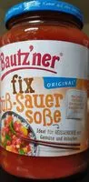 Mängden socker i Fix süß-sauer Soße