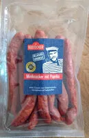 Mängden socker i Miniknacker mit Paprika