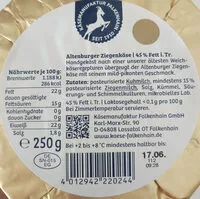 Mängden socker i Altenburger Ziegenkäse