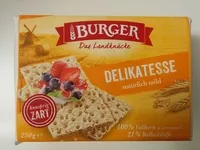 Mängden socker i Delikatesse Knäckebrot
