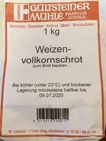 Mängden socker i Weizenvollkornschrot