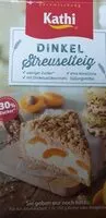 Mängden socker i Dinkel Streuselteig