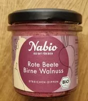 Mängden socker i Nabio Bio Rote Beete-Aufstrich mit Birne und Walnuss