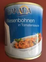 Mängden socker i Riesenbohnen in Tomatensauce