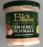 Mängden socker i Bio Ziebelschmalz mit Äpfeln und Röstzwiebeln