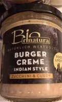 Mängden socker i Burger Creme Indian Style Zucchini & Curry