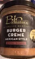 Mängden socker i Burger Creme Mexican Style Kidneybohne