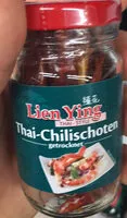 Mängden socker i Thai-Chilischoten getrocknet