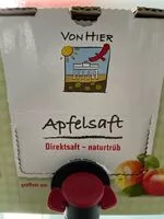 Mängden socker i Apfelsaft Direktsaft Naturztrüb