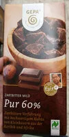 Mängden socker i Zartbitter Mild Pur 60%
