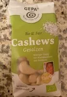 Mängden socker i Cashews Gesalzen