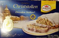 Mängden socker i Dr. Quendt Echter Dresdner Christstollen 1KG