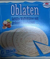 Mängden socker i Oblaten mit Haselnüssen