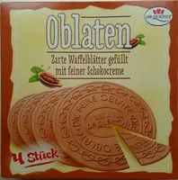 Mängden socker i Oblaten mit Schokocreme