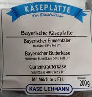 Mängden socker i Bayrische Käseplatte