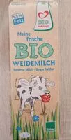 Mängden socker i Meine frische Bio Weidemilch