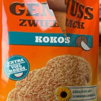 Mängden socker i Genuss Zwieback Kokos