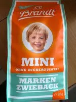 Mängden socker i Brandt mini ohne Zuckerzusatz