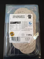 Mängden socker i Gelbwurst mit Petersilie
