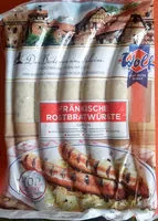Mängden socker i Fränkische Rostbratwürste