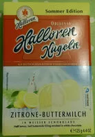 Mängden socker i Halloren Kugeln Zitrone-Buttermilch