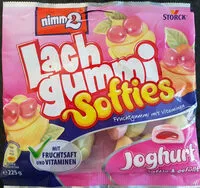 Mängden socker i Lachgummi Softies Joghurt
