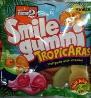 Mängden socker i Smile gummi Tropicaras