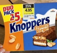 Mängden socker i Knoppers erdnuss riegel