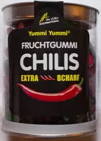 Mängden socker i Fuchtgummi Chilis Extra Scharf