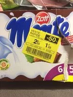 Mängden socker i Zott Monte Chocol. 6x55g 2a1