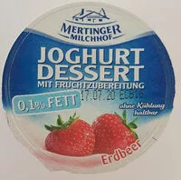 Mängden socker i Joghurt Dessert mit Fruchtzubereitung Erdbeer