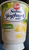 Mängden socker i Sahne-Joghurt mild - Zitrone
